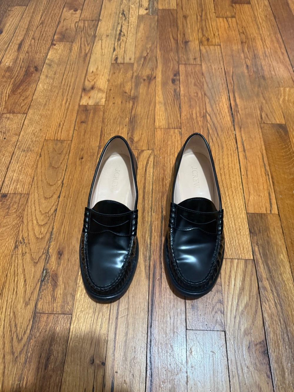 J. Crew Black Leather Women's Penny Loafers